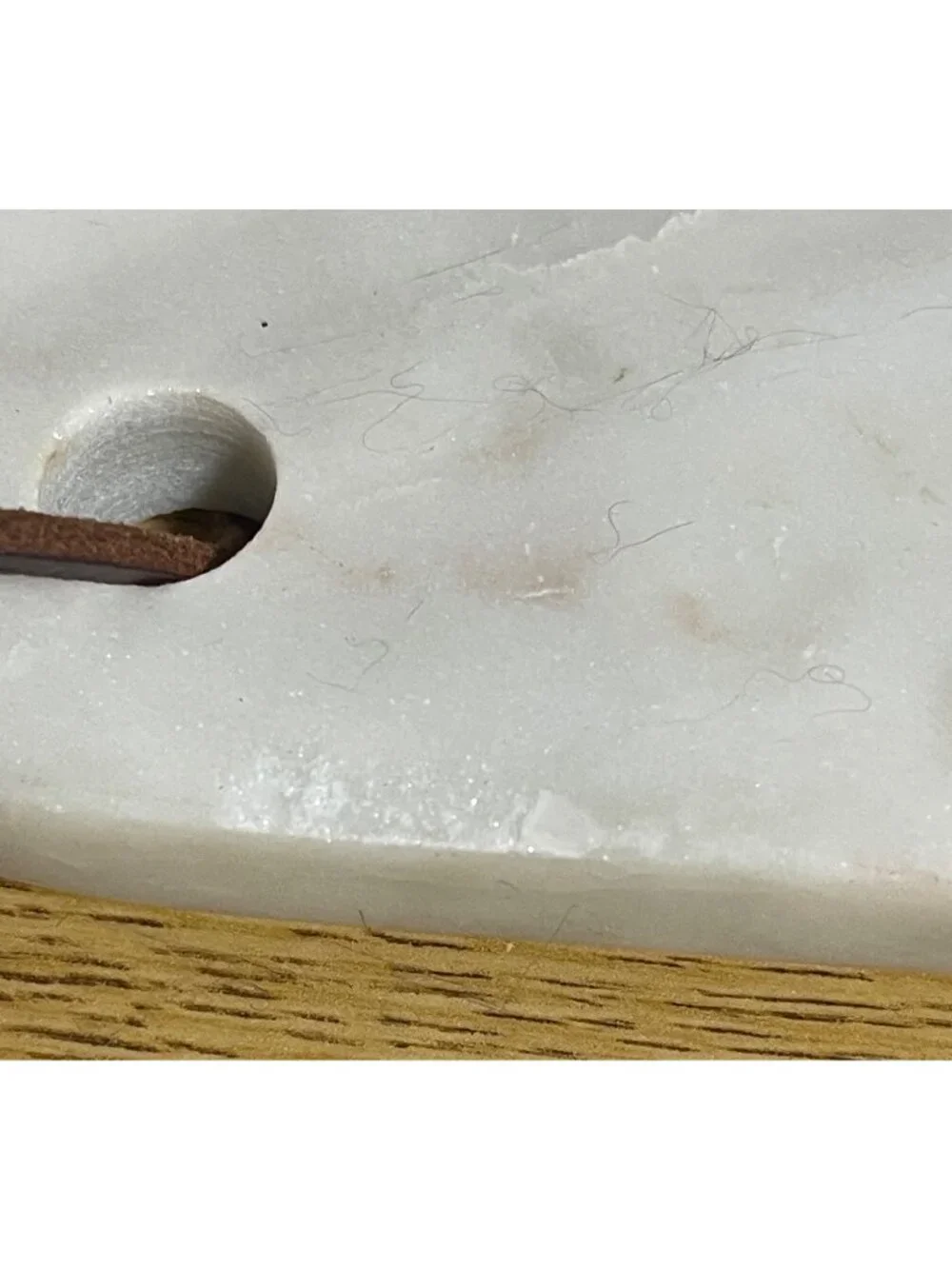 Marble & Wood Cutting Board With Leather Loop 8